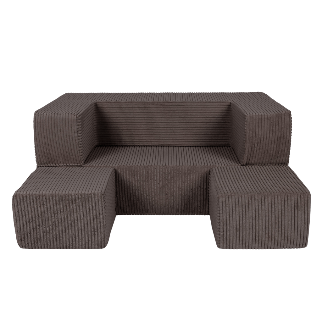 Canapé Cube en Velours Doux - Brown en | Decoração Tinitto – Fabrication européenne