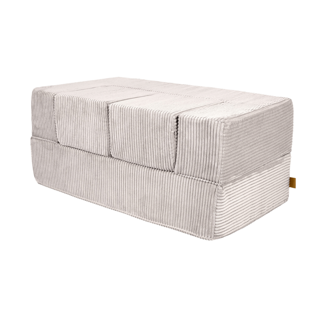 Canapé Cube en Velours Doux - Ecru en | Decoração Tinitto – Fabrication européenne