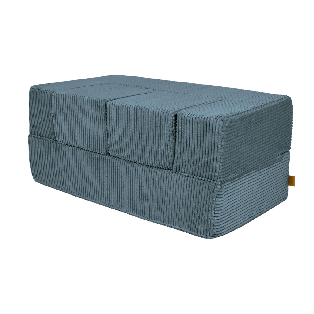 Canapé Cube en Velours Doux - Turquoise en | Decoração Tinitto – Fabrication européenne