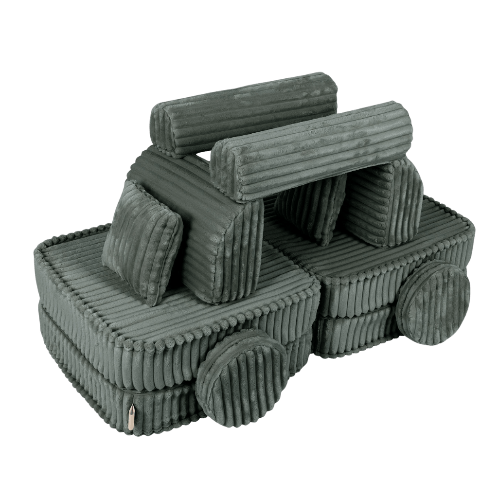 Canapé Medium Modular Sofa for Kids - Churros Forest Green en | Decoração Tinitto – Fabrication européenne