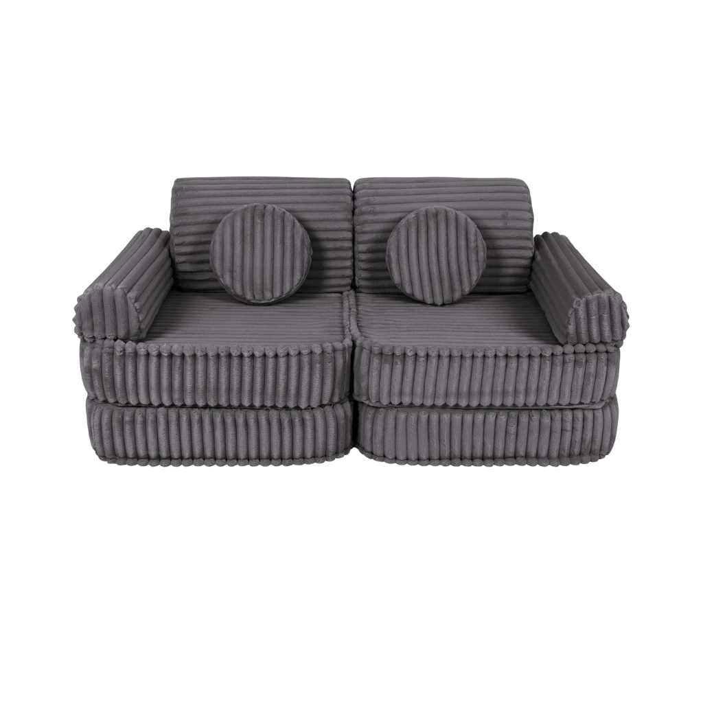 Canapé Medium Modular Sofa for Kids - Churros Jurassic Grey en | Decoração Tinitto – Fabrication européenne