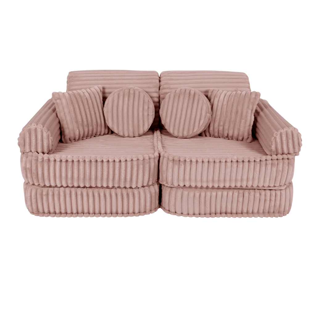 Canapé Medium Modular Sofa for Kids - Churros Pink en | Decoração Tinitto – Fabrication européenne
