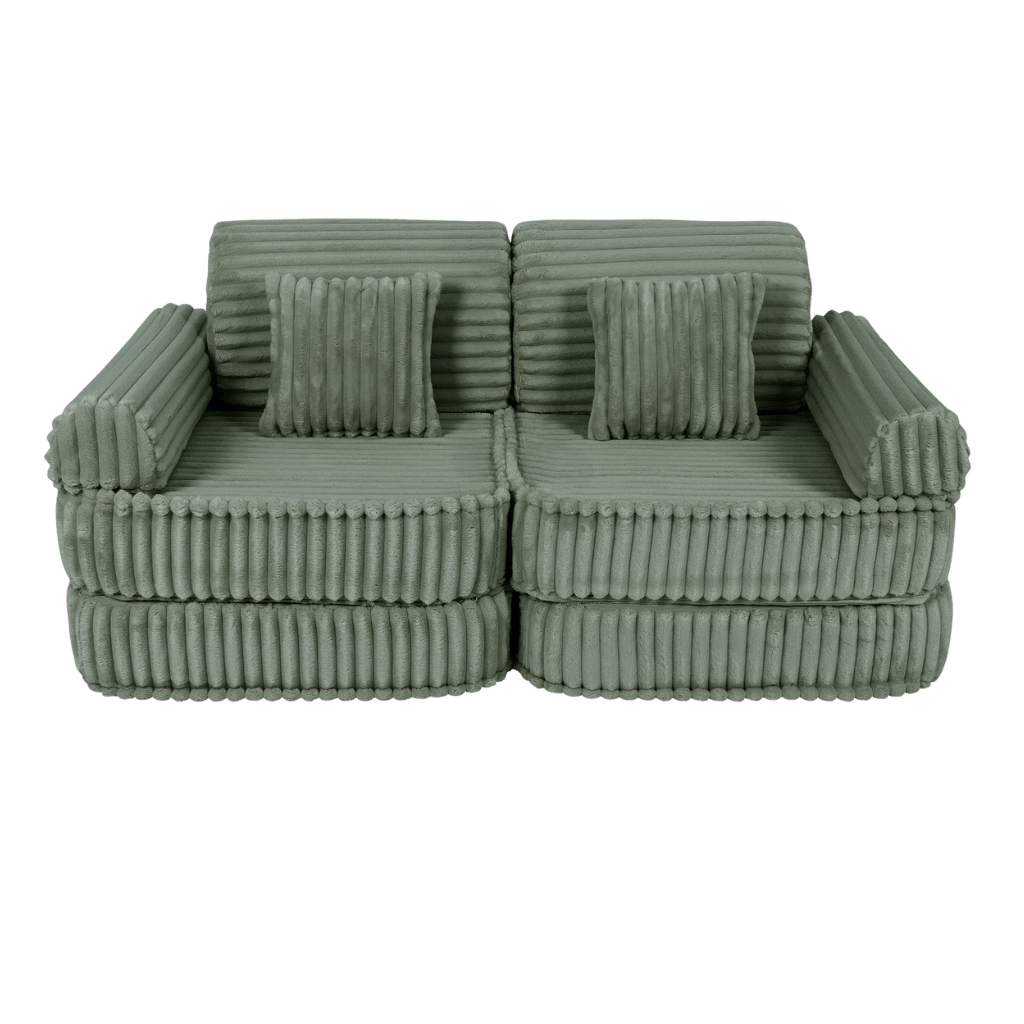 Canapé Medium Modular Sofa for Kids - Churros Sage Green en | Conforto Tinitto – Fabrication européenne