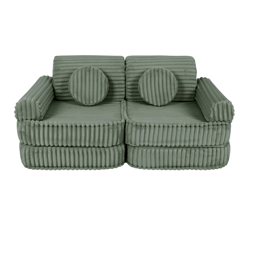 Canapé Medium Modular Sofa for Kids - Churros Sage Green en | Conforto Tinitto – Fabrication européenne