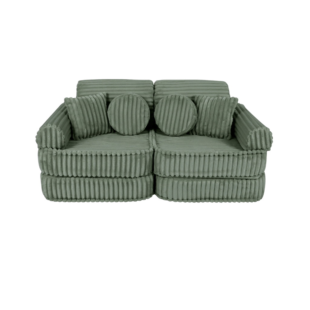 Canapé Medium Modular Sofa for Kids - Churros Sage Green en | Conforto Tinitto – Fabrication européenne