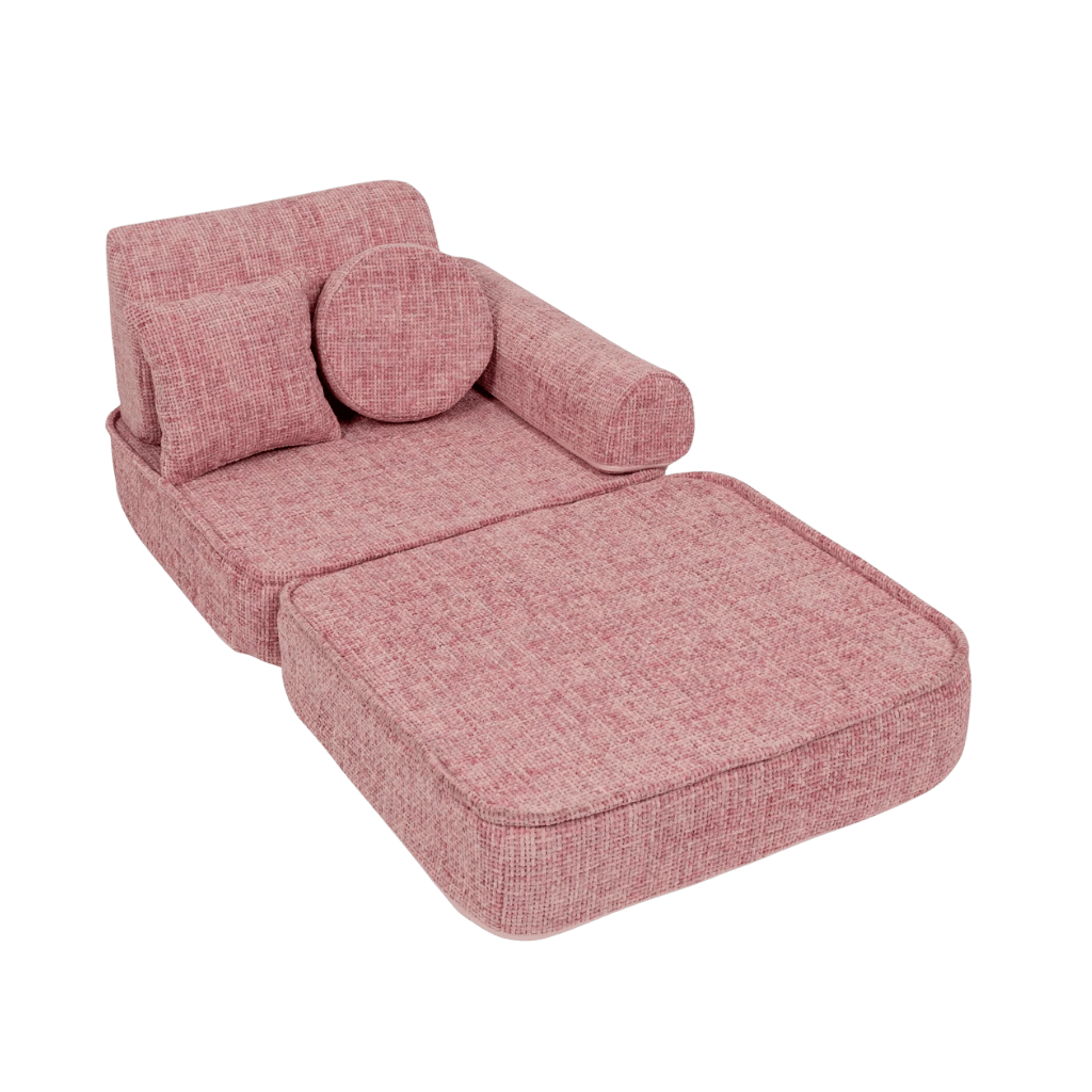 Canapé Medium Modular Sofa for Kids - Tangle Bubblegum Pink en | Decoração Tinitto – Fabrication européenne