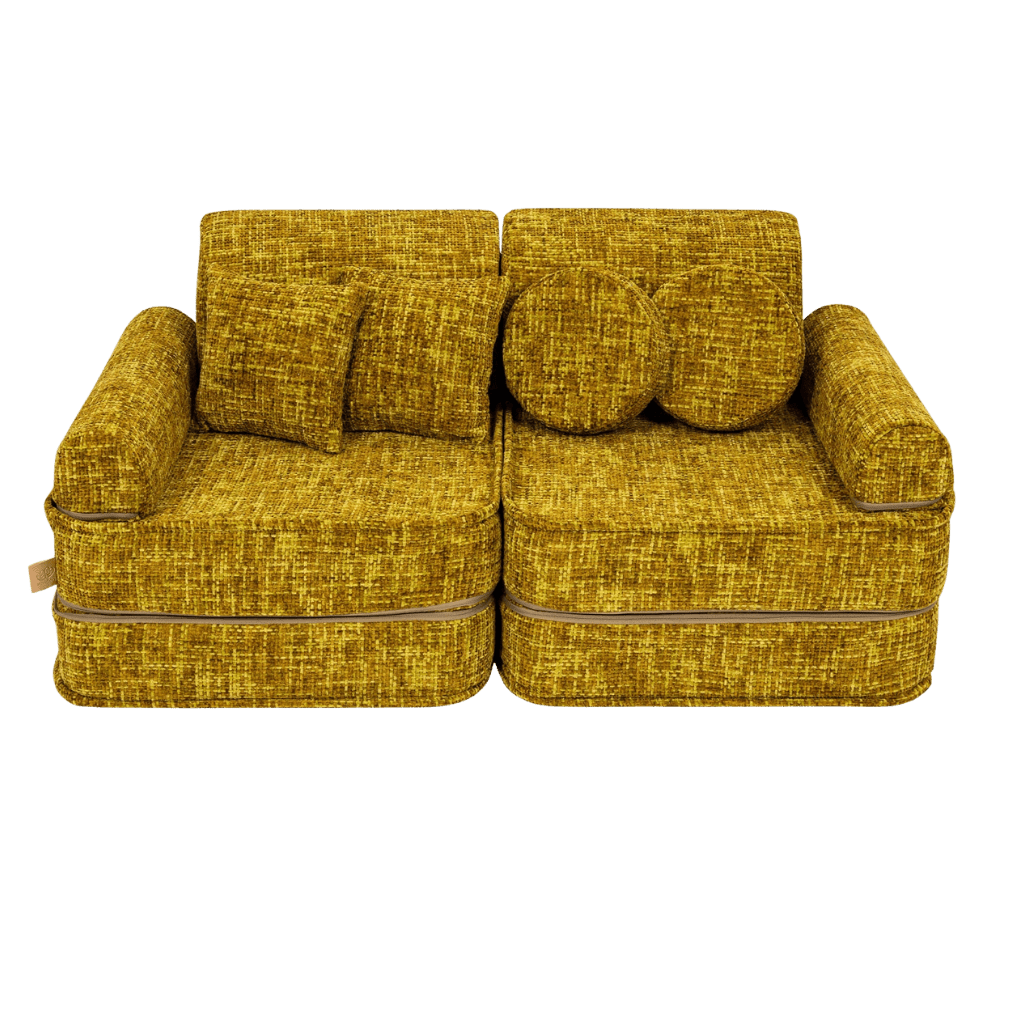 Canapé Medium Modular Sofa for Kids - Tangle Honey Mustard en | Decoração Tinitto – Fabrication européenne