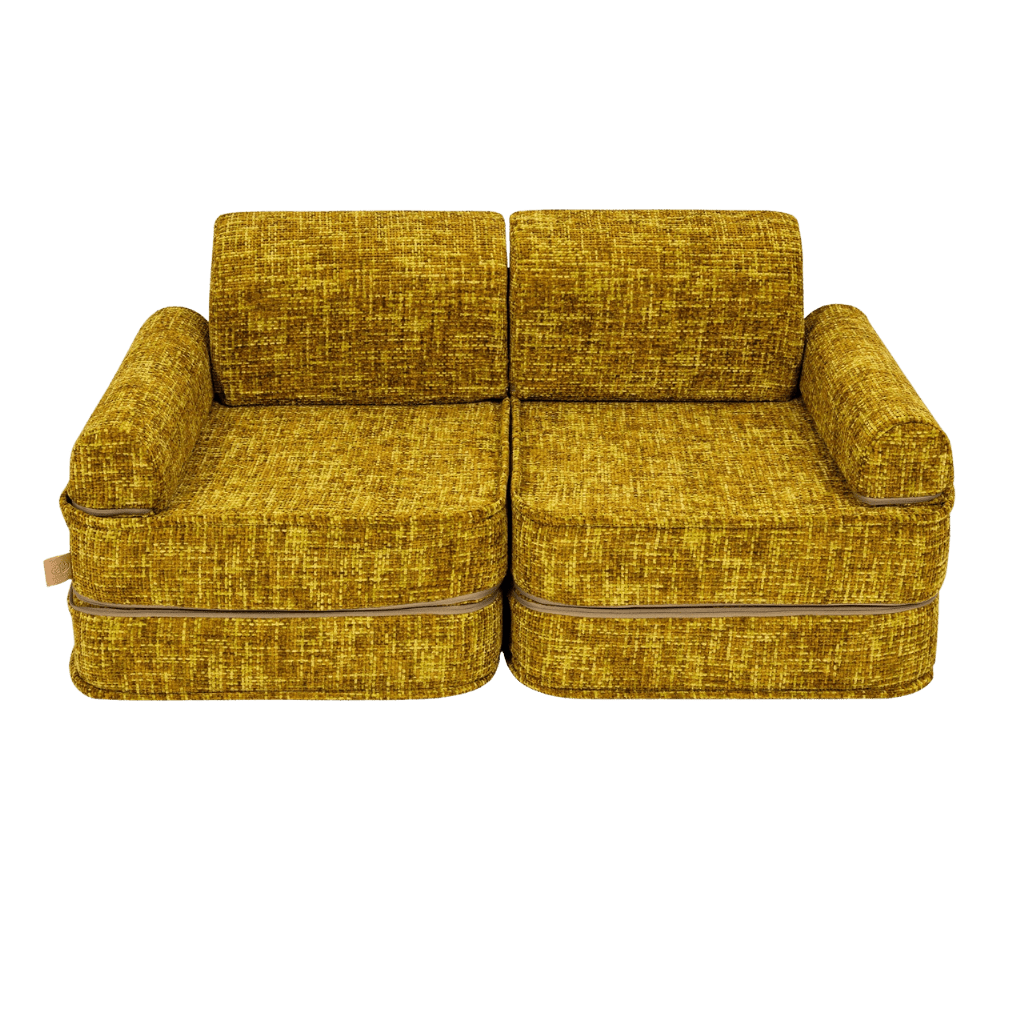 Canapé Medium Modular Sofa for Kids - Tangle Honey Mustard en | Decoração Tinitto – Fabrication européenne