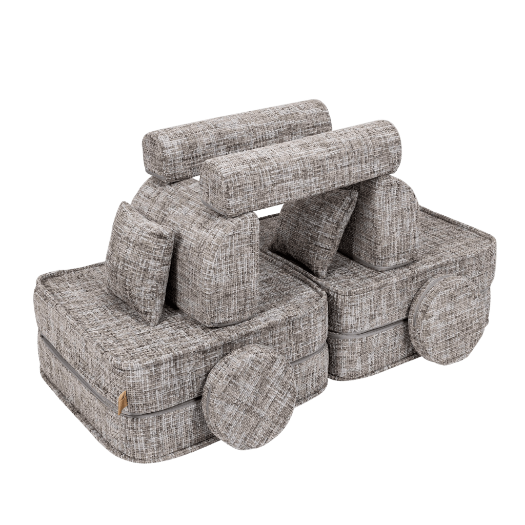 Canapé Medium Modular Sofa for Kids - Tangle Moon Grey en | Decoração Tinitto – Fabrication européenne