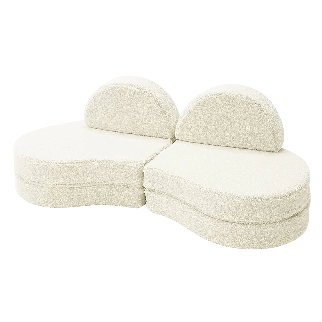 Canapé Modulable Enfant 6 Éléments "Coccolo" - Tissu Doux Cream en | Decoração Tinitto – Fabrication européenne