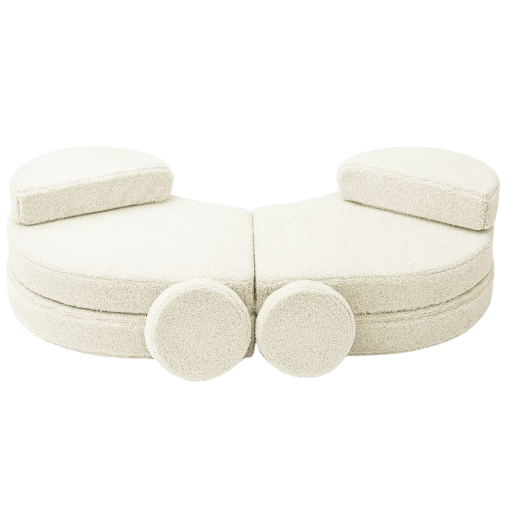 Canapé Modulable Enfant 6 Éléments "Coccolo" - Tissu Doux Cream en | Decoração Tinitto – Fabrication européenne