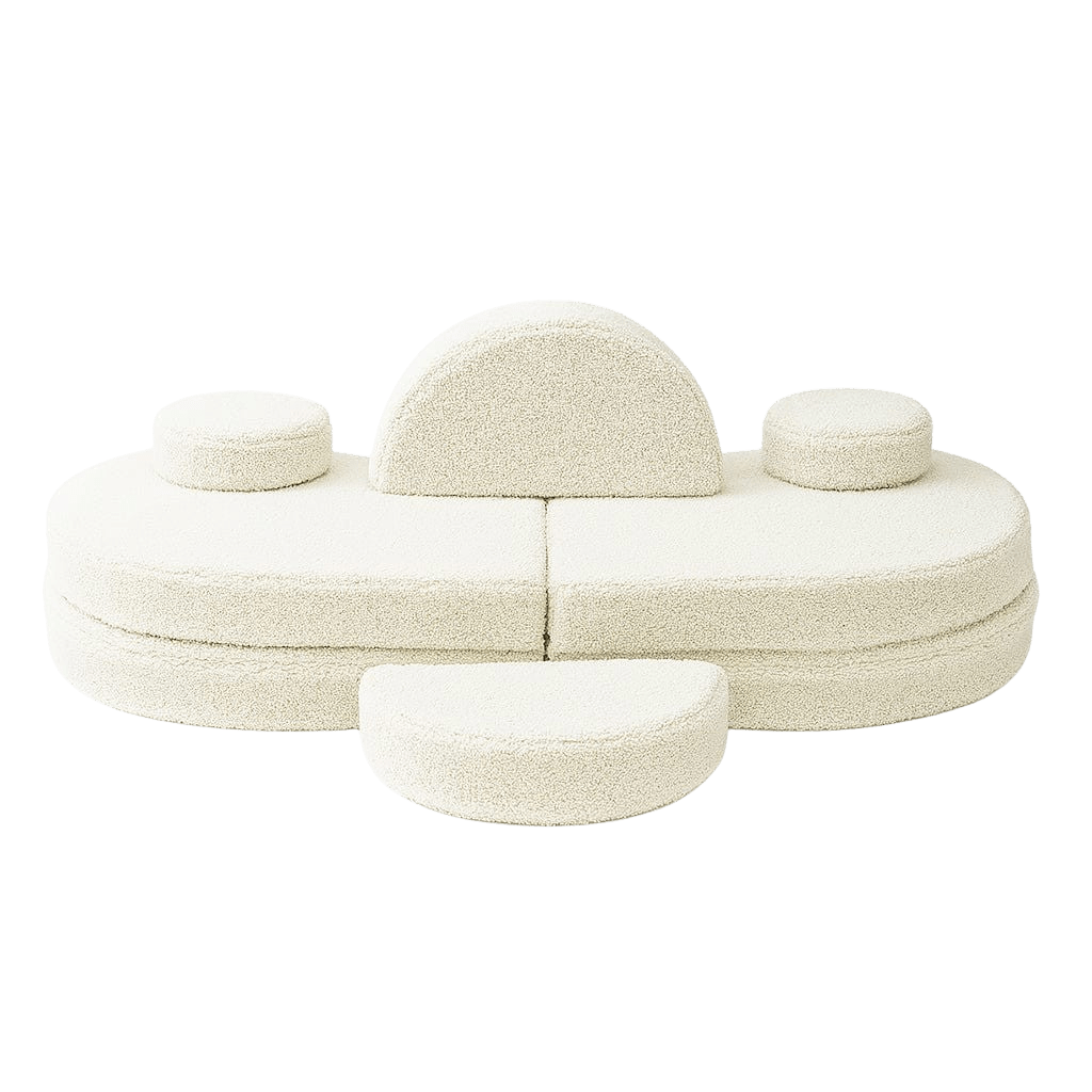 Canapé Modulable Enfant 6 Éléments "Coccolo" - Tissu Doux Cream en | Decoração Tinitto – Fabrication européenne