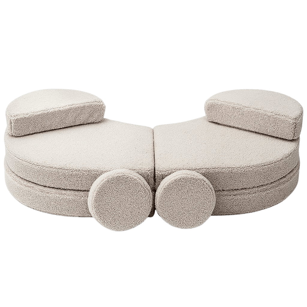 Canapé Modulable Enfant 6 Éléments "Coccolo" - Tissu Doux Light Gray en | Decoração Tinitto – Fabrication européenne