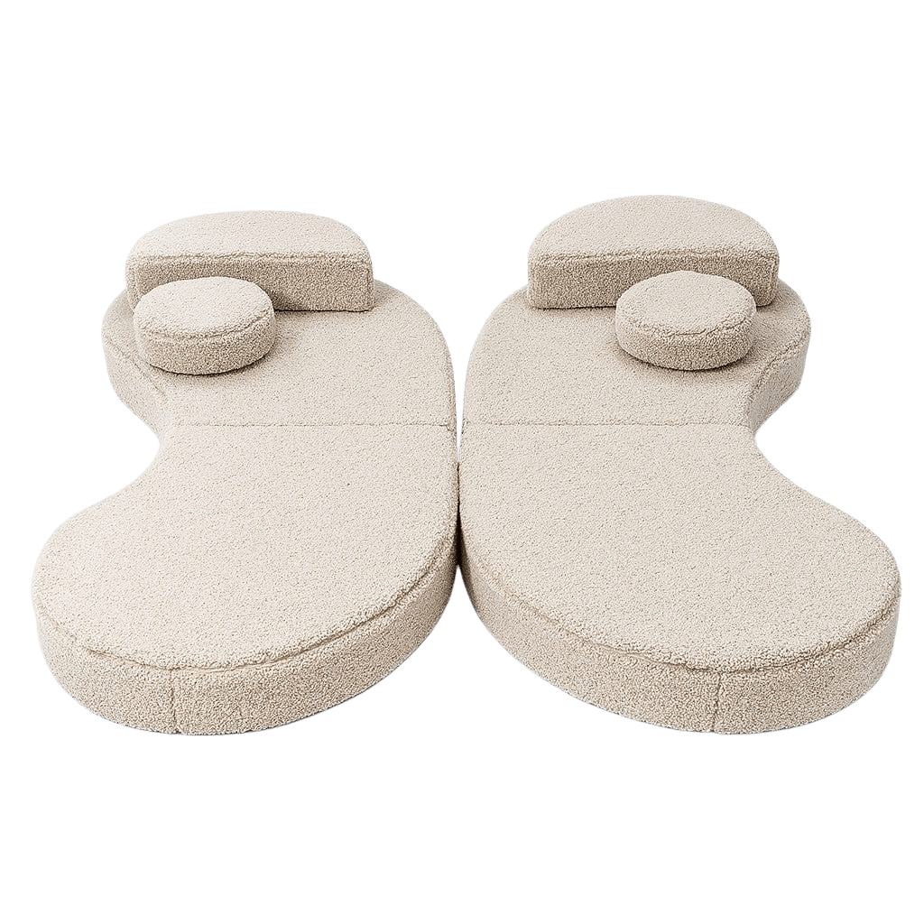 Canapé Modulable Enfant 6 Éléments "Coccolo" - Tissu Doux Light Gray en | Decoração Tinitto – Fabrication européenne