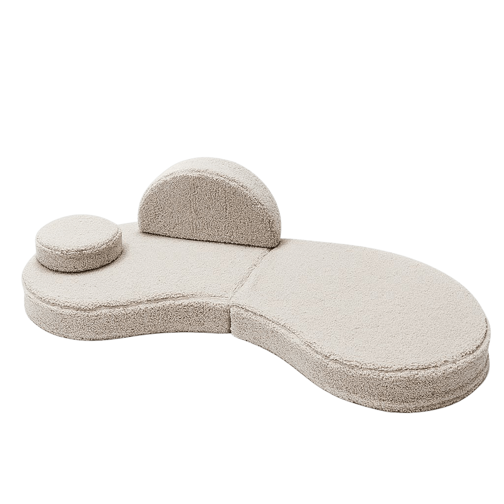 Canapé Modulable Enfant 6 Éléments "Coccolo" - Tissu Doux Light Gray en | Decoração Tinitto – Fabrication européenne