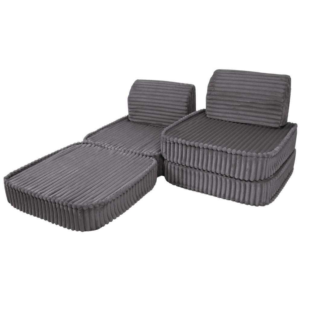 Canapé Modulable Enfant "Basic" 4 Pièces Churros – MeowBaby - Gris jurassique en | Conforto Tinitto – Fabrication européenne