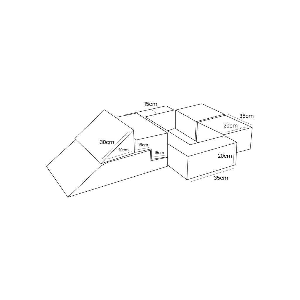 Canapé Modulable Enfant "Bricks" 6 Pièces Aesthetic – MeowBaby - Ecru en | Motricidade Tinitto – Fabrication européenne