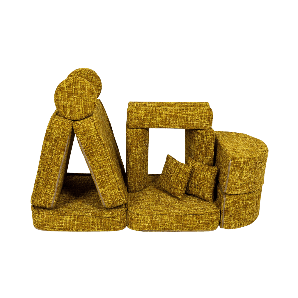 Canapé Modulable Moyen pour Enfants - Tangle Honey Mustard en | Decoração Tinitto – Fabrication européenne