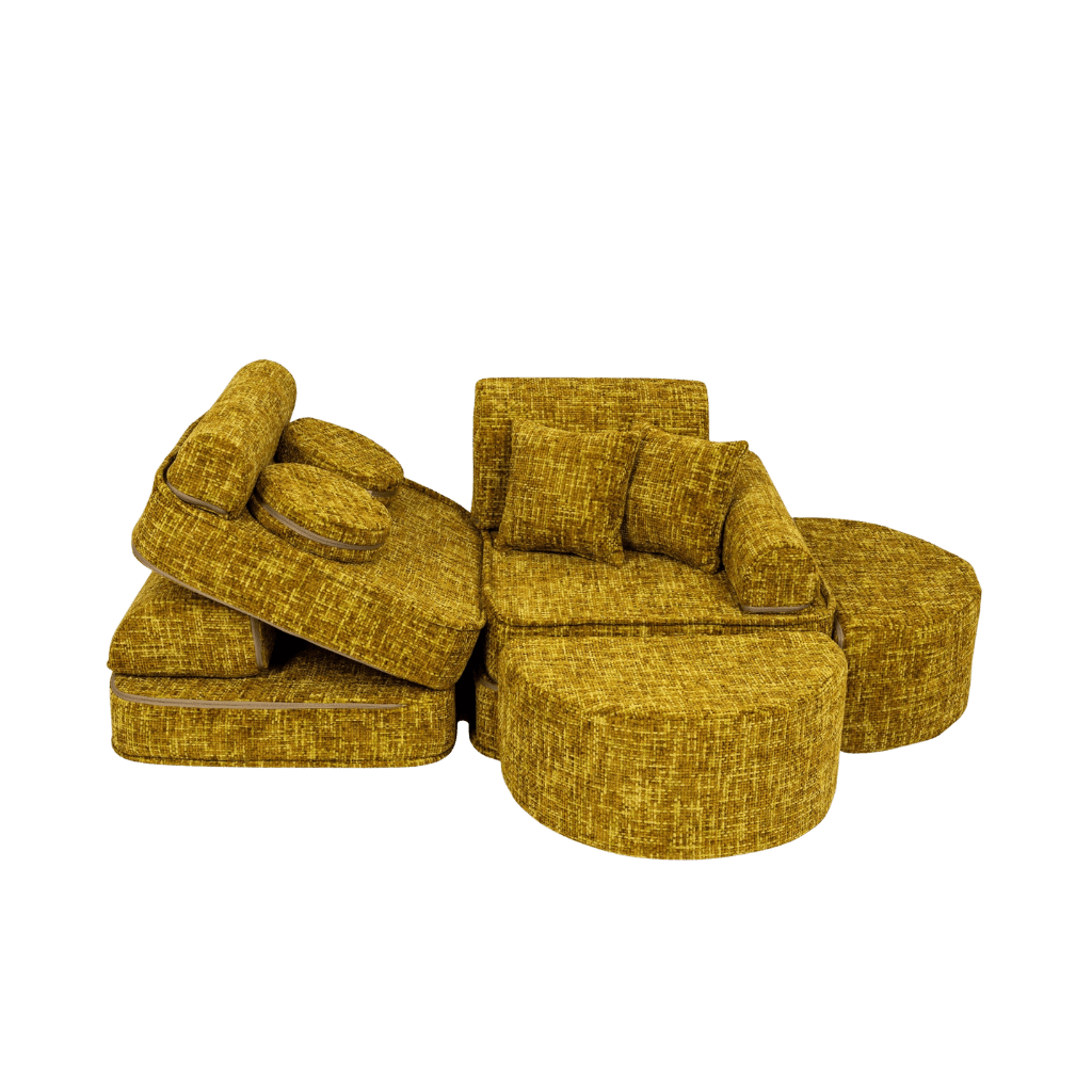 Canapé Modulable Moyen pour Enfants - Tangle Honey Mustard en | Decoração Tinitto – Fabrication européenne