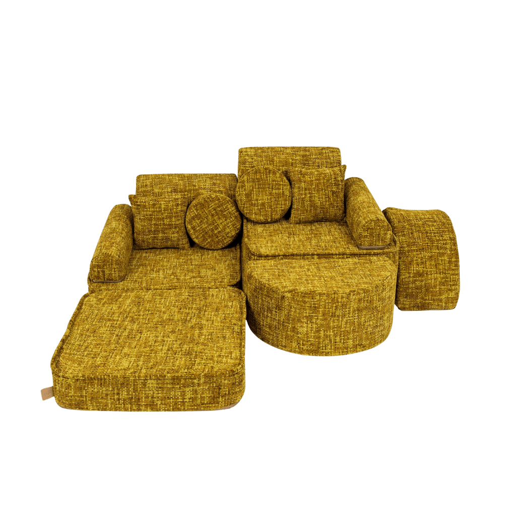 Canapé Modulable Moyen pour Enfants - Tangle Honey Mustard en | Decoração Tinitto – Fabrication européenne