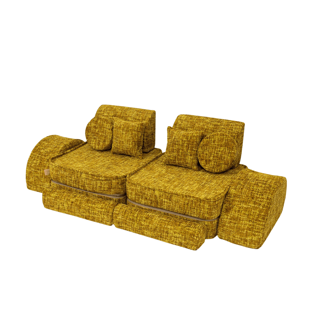 Canapé Modulable Moyen pour Enfants - Tangle Honey Mustard en | Decoração Tinitto – Fabrication européenne