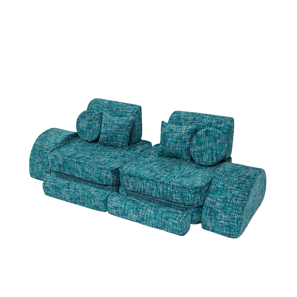 Canapé Modulable Moyen pour Enfants - Tangle Lagoon Blue en | Decoração Tinitto – Fabrication européenne