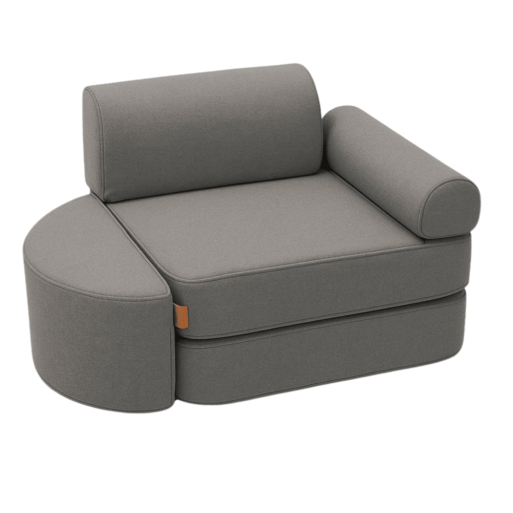 Canapé Outzy Mini Enfant Intérieur/Extérieur en Velours Cotele Taupe Fonce | Decoração Tinitto – Fabrication européenne