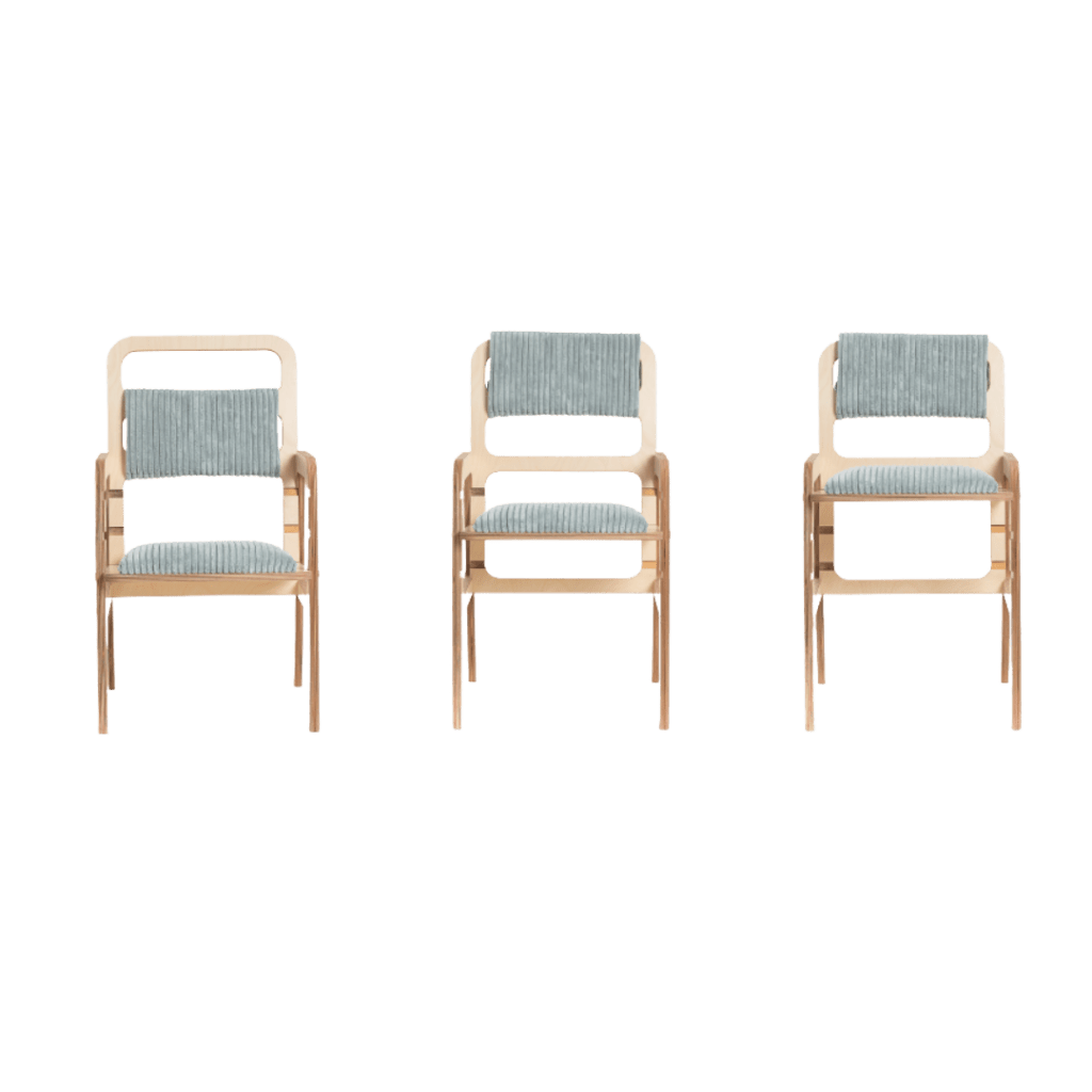 Chaise Évolutive Rembourrée "Luula" – Ergonomie 2 - 12 ans - Menthe en | Decoração Tinitto – Fabrication européenne