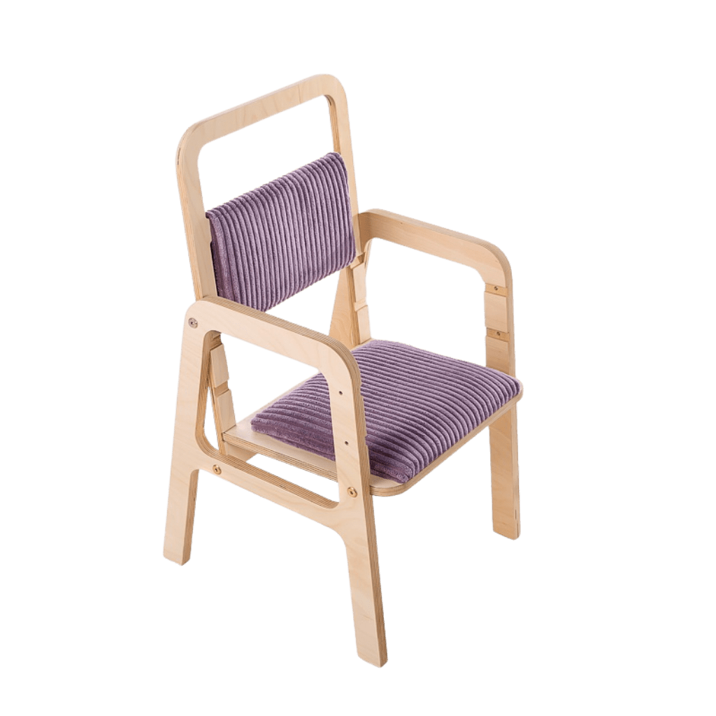 Chaise Évolutive Rembourrée "Luula" – Ergonomie 2 - 12 ans - Rose Framboise en | Motricidade Tinitto – Fabrication européenne