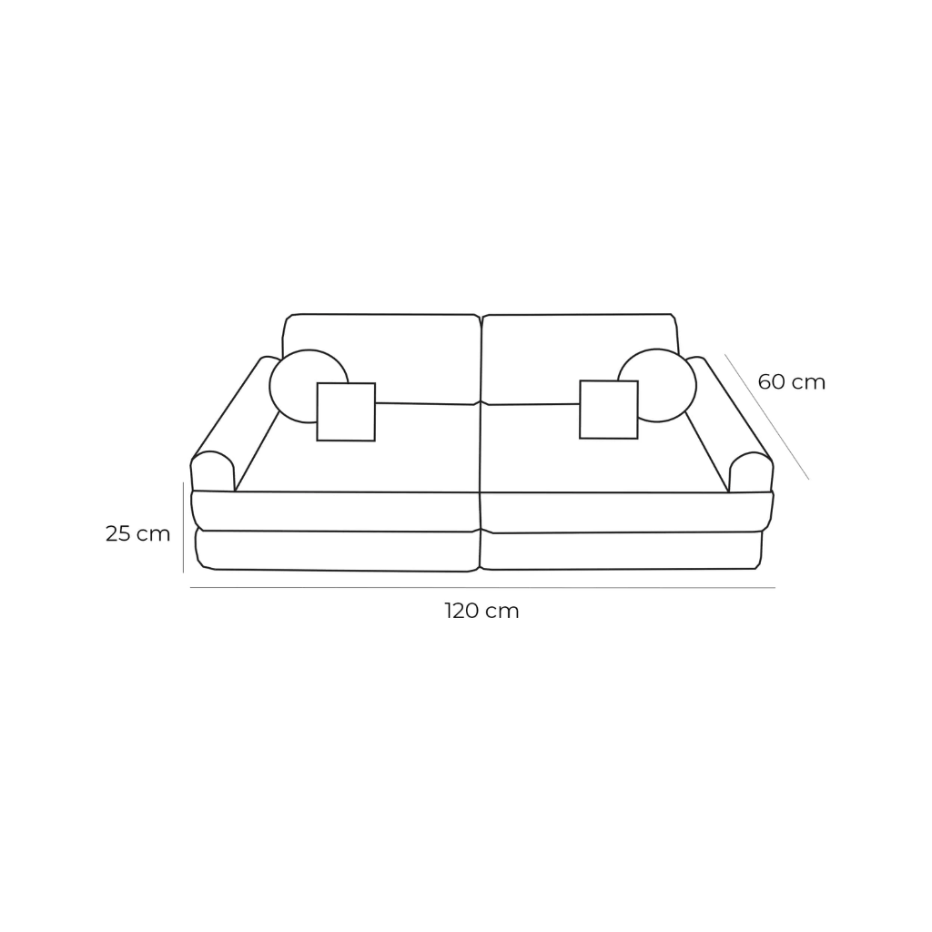 Coccolo - Canapé Modulable Enfant Premium en RosyBrown | Decoração Tinitto – Fabrication européenne