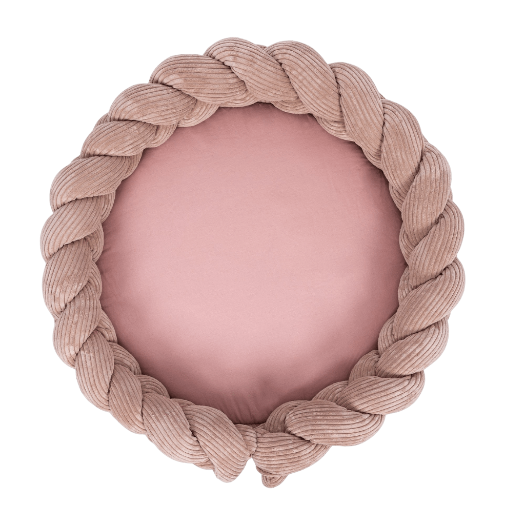 Cocon Bébé Évolutif 3 - en - 1 avec Tresse Amovible Aesthetic – Rose en | Conforto Tinitto – Fabrication européenne