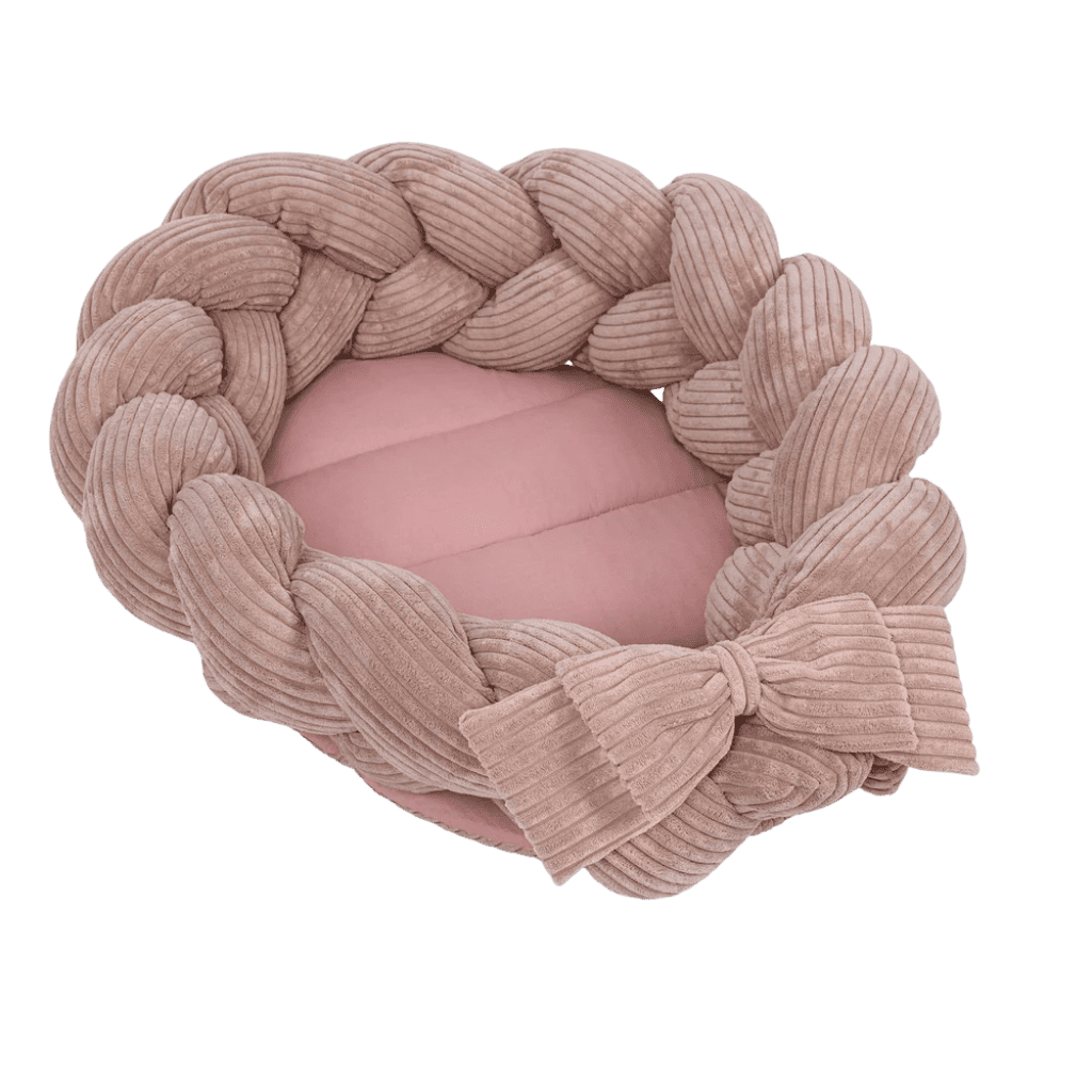 Cocon Bébé Vanille avec Protection Tressée en Pink | Conforto Tinitto – Fabrication européenne