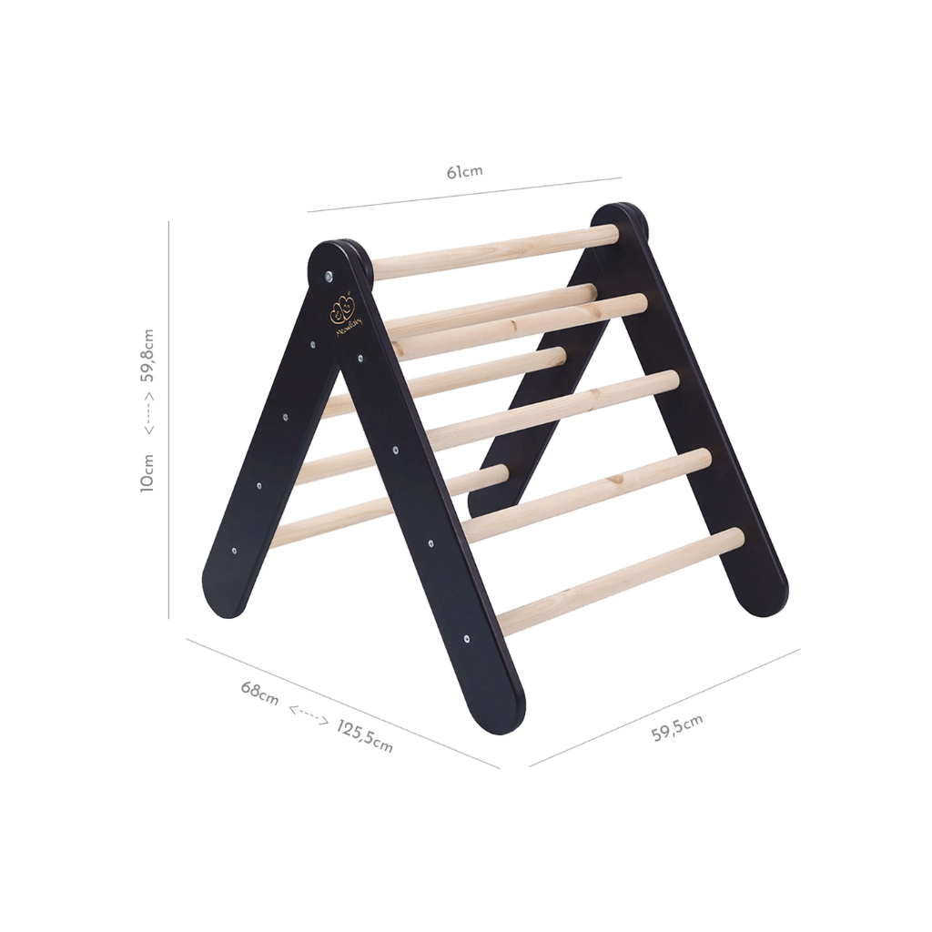 Scala da arrampicata Pikler in legno - Nero | Motricidade Tinitto – Prodotto in Europa