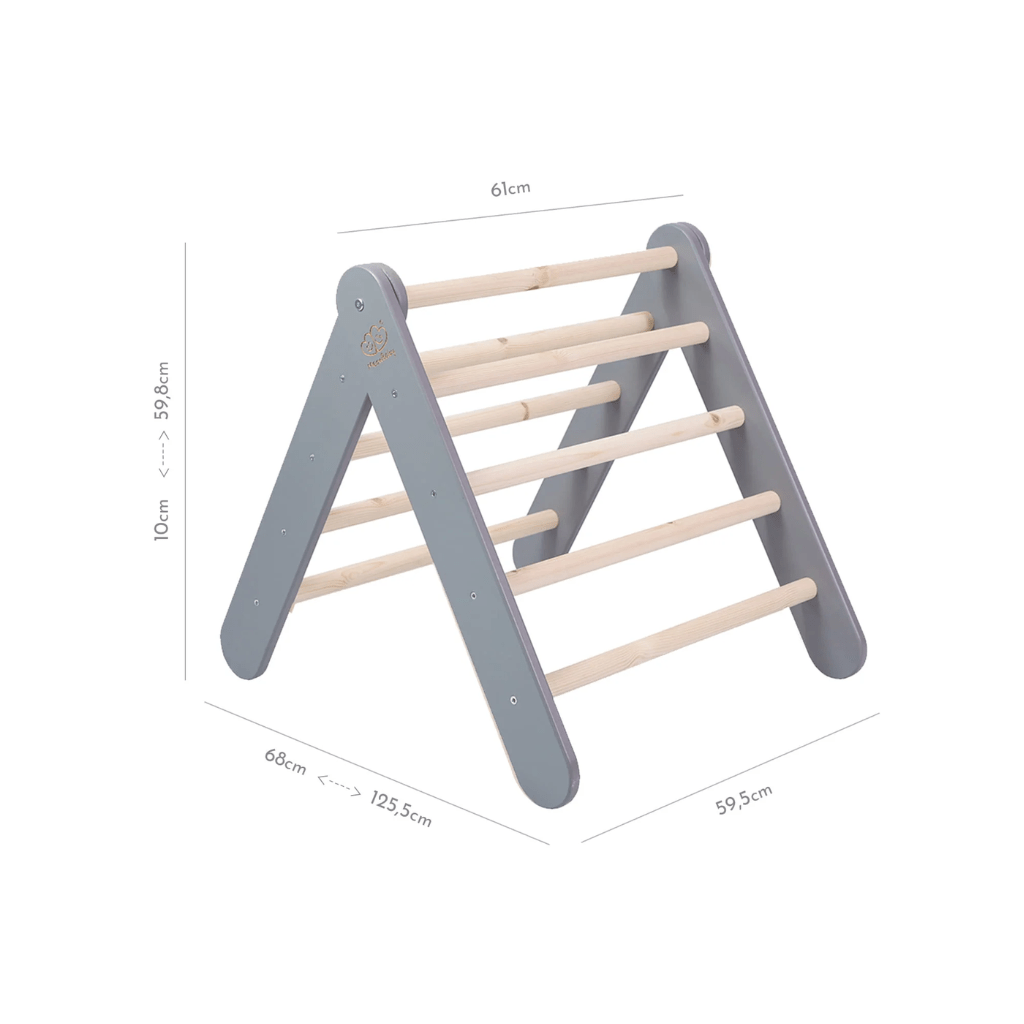 Scala da arrampicata Pikler in legno - Grigio | Motricidade Tinitto – Prodotto in Europa