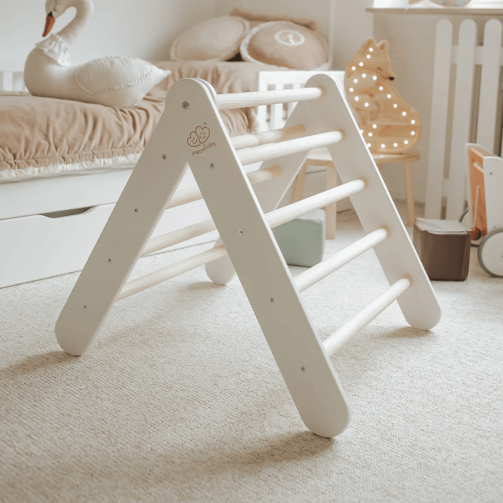 Pikler Wooden Climbing Ladder - White | Motricidade Tinitto – Made in Europe