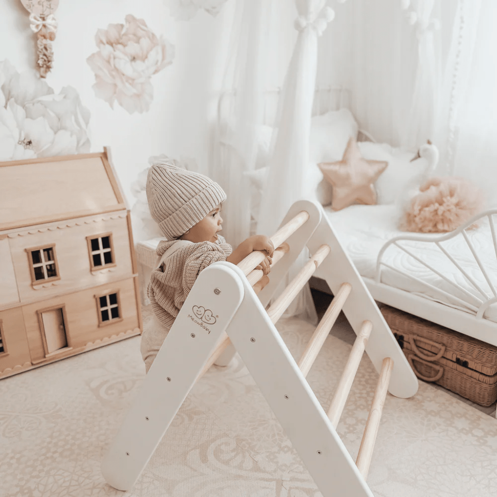 Pikler Wooden Climbing Ladder - White | Motricidade Tinitto – Made in Europe