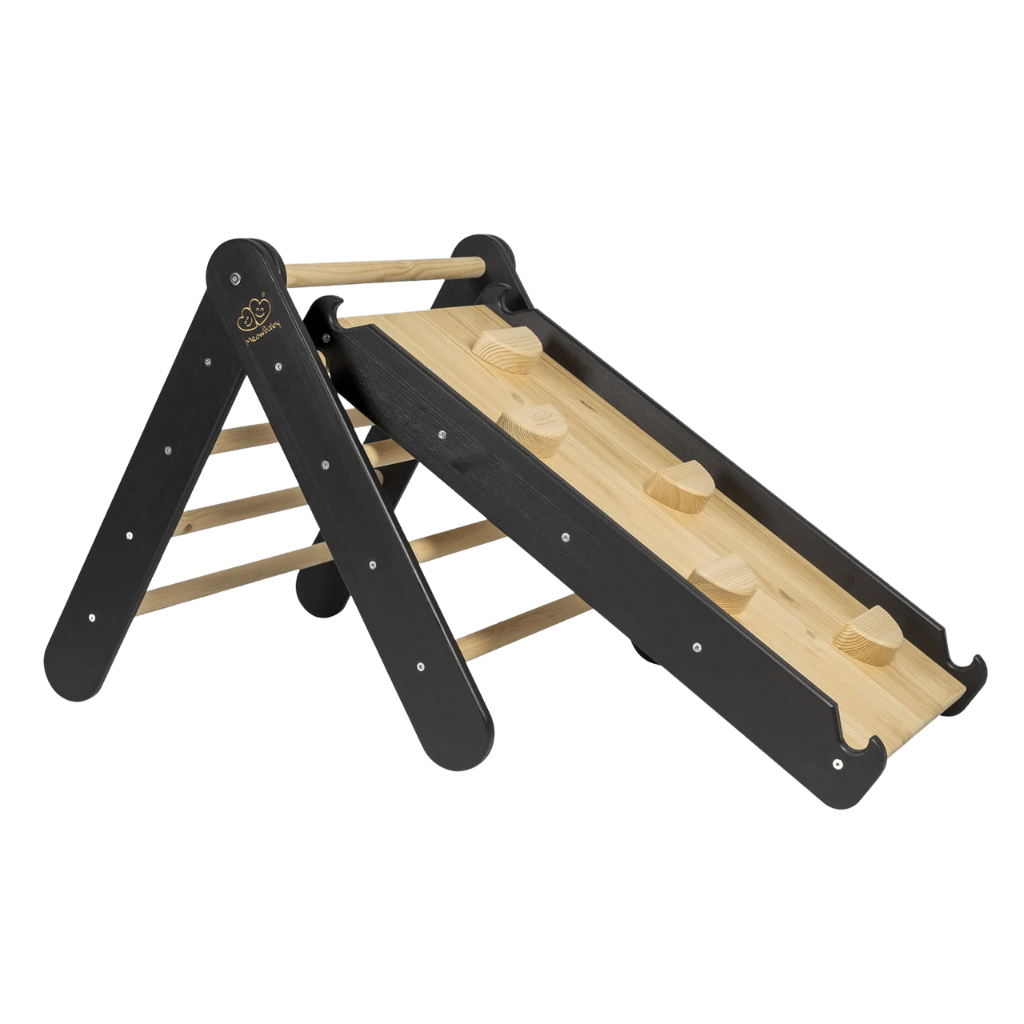 Scala Pikler con scivolo - Parete da arrampicata - Nero | Motricidade Tinitto – Prodotto in Europa