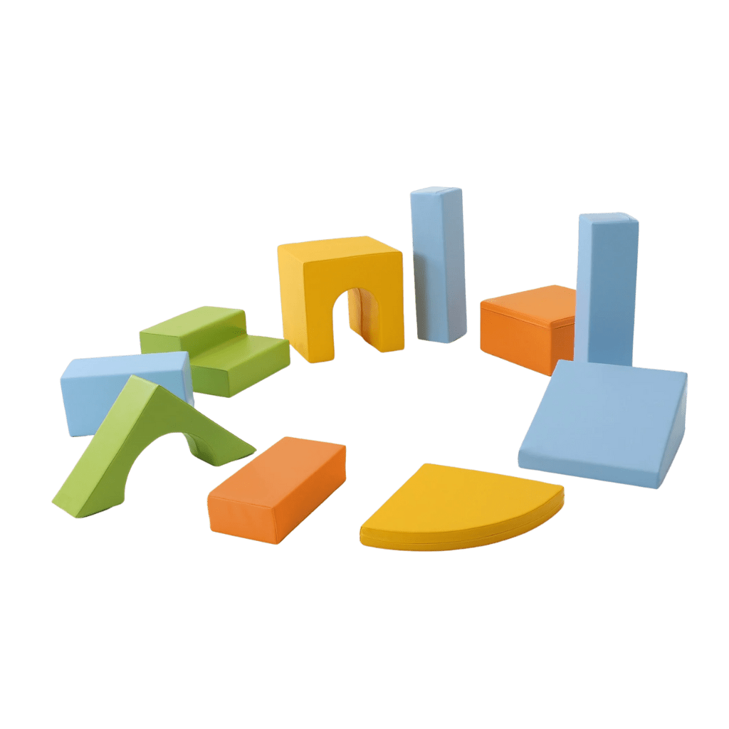 Ensemble de 10 Blocs de Mousse Soft Play - Multicolor en | Motricidade Tinitto – Fabrication européenne
