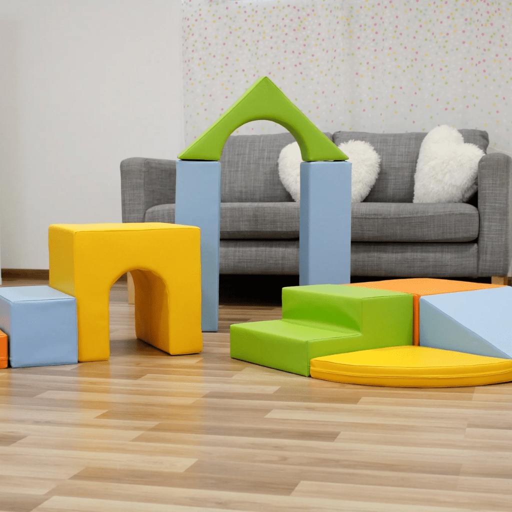 Ensemble de 10 Blocs de Mousse Soft Play - Multicolor en | Motricidade Tinitto – Fabrication européenne