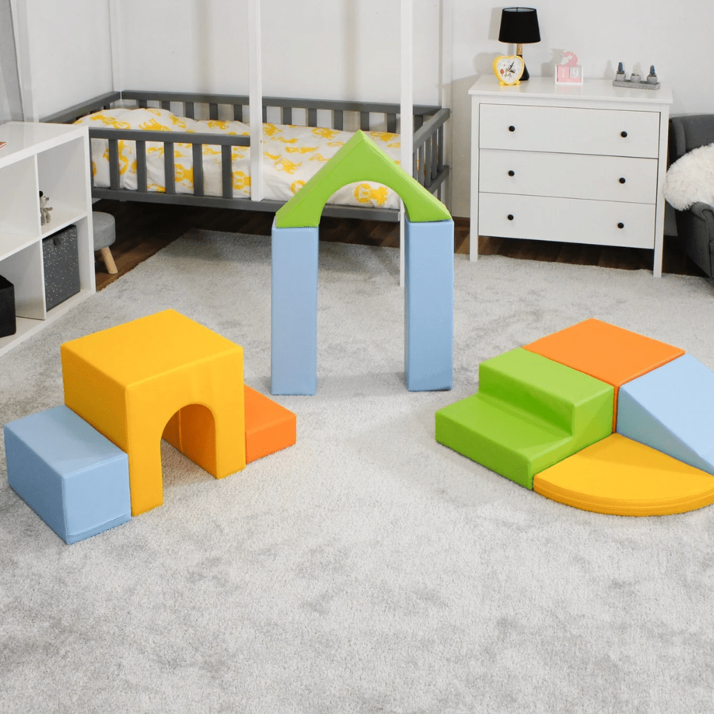 Ensemble de 10 Blocs de Mousse Soft Play - Multicolor en | Motricidade Tinitto – Fabrication européenne