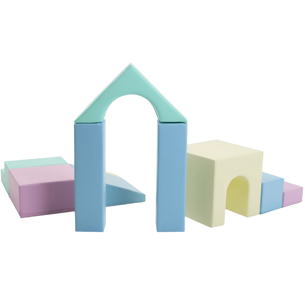 Ensemble de 10 Blocs de Mousse Soft Play - Pastel en | Motricidade Tinitto – Fabrication européenne
