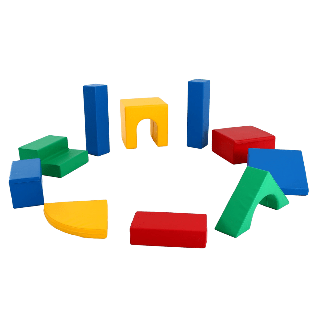 Ensemble de 10 Blocs de Mousse Soft Play - Raibow en | Motricidade Tinitto – Fabrication européenne