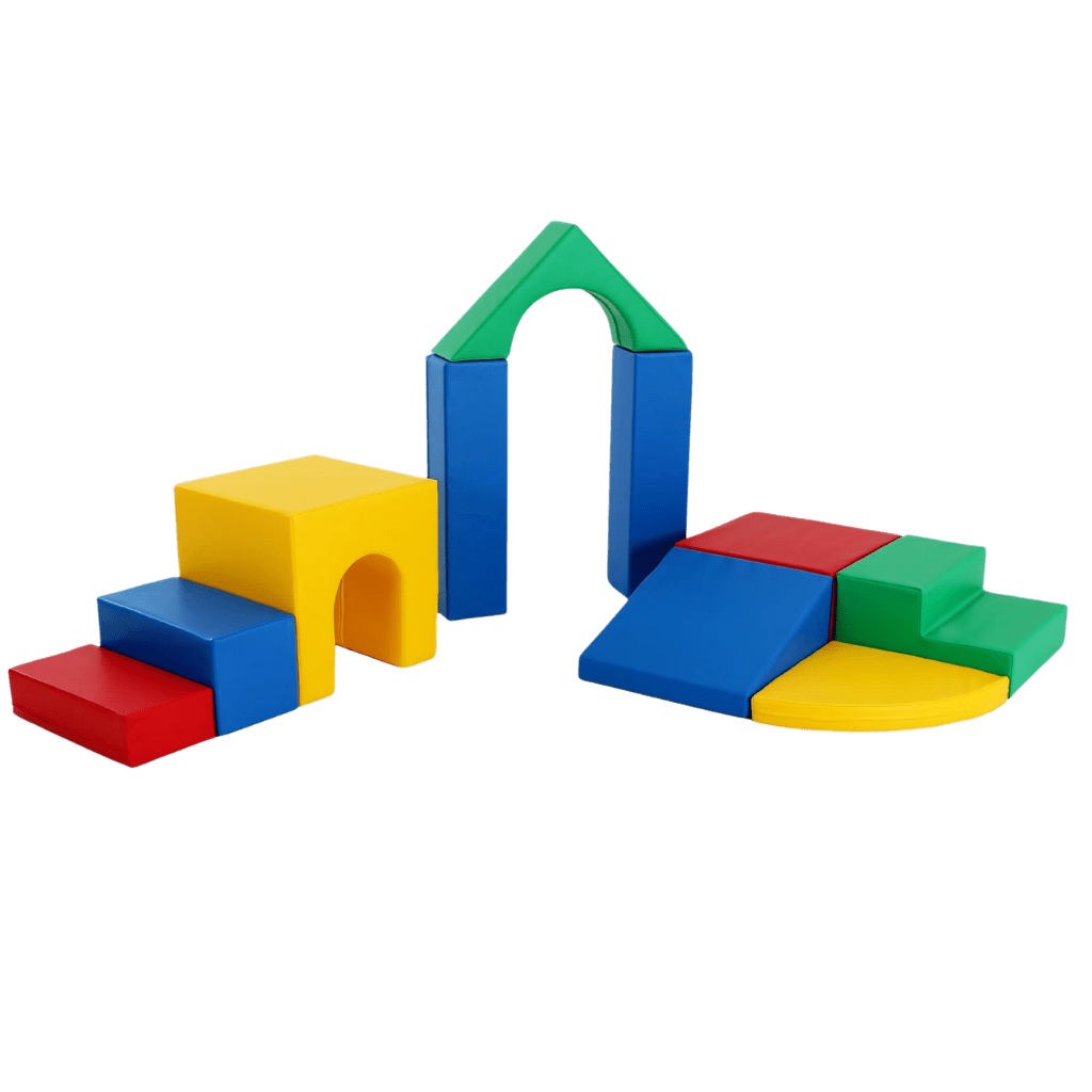 Ensemble de 10 Blocs de Mousse Soft Play - Raibow en | Motricidade Tinitto – Fabrication européenne