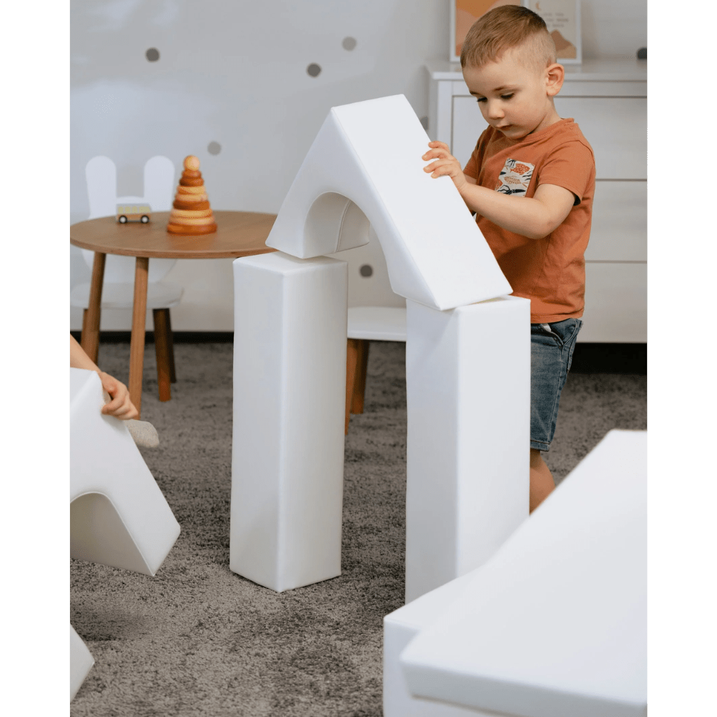 Ensemble de 10 Blocs de Mousse Soft Play - White en | Motricidade Tinitto – Fabrication européenne