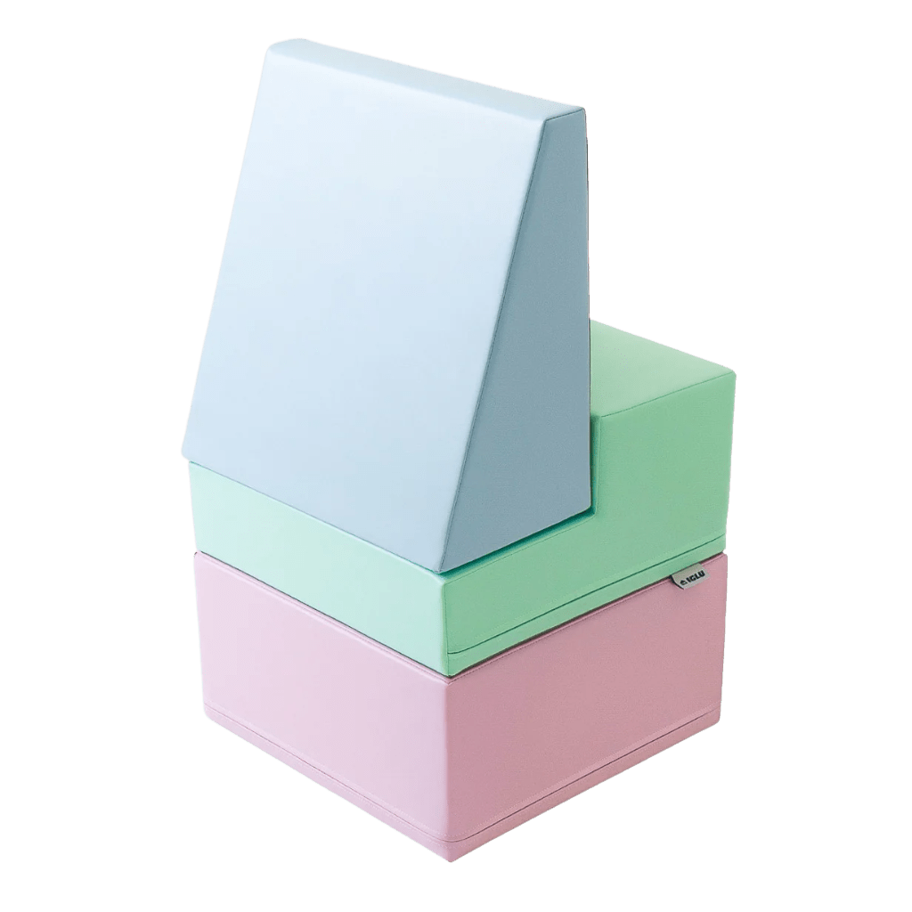 Ensemble de 3 Blocs de Mousse Soft Play - Pastel en | Motricidade Tinitto – Fabrication européenne