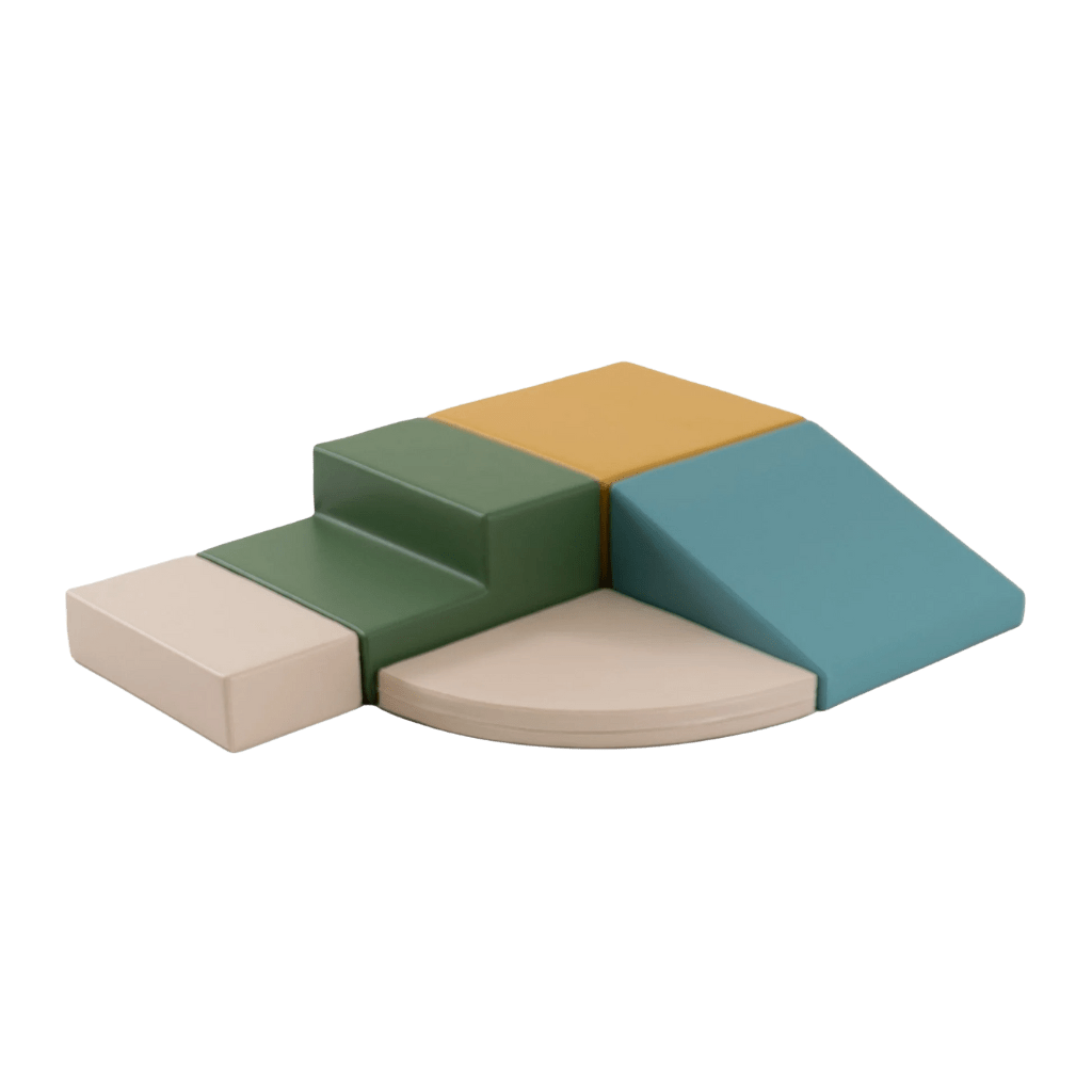 Ensemble de 5 Blocs de Mousse Soft Play - Pastel Turquoise en | Motricidade Tinitto – Fabrication européenne