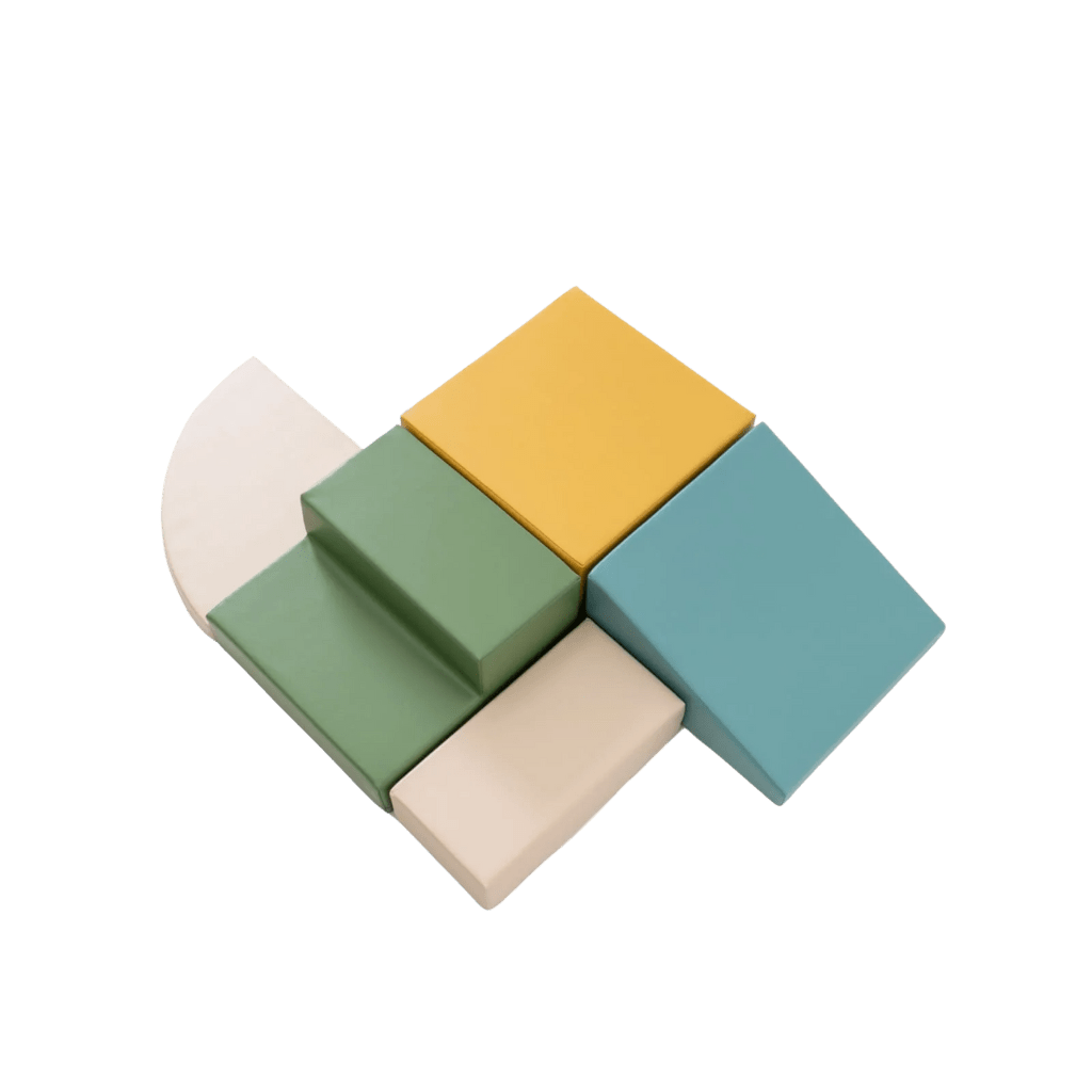 Ensemble de 5 Blocs de Mousse Soft Play - Pastel Turquoise en | Motricidade Tinitto – Fabrication européenne