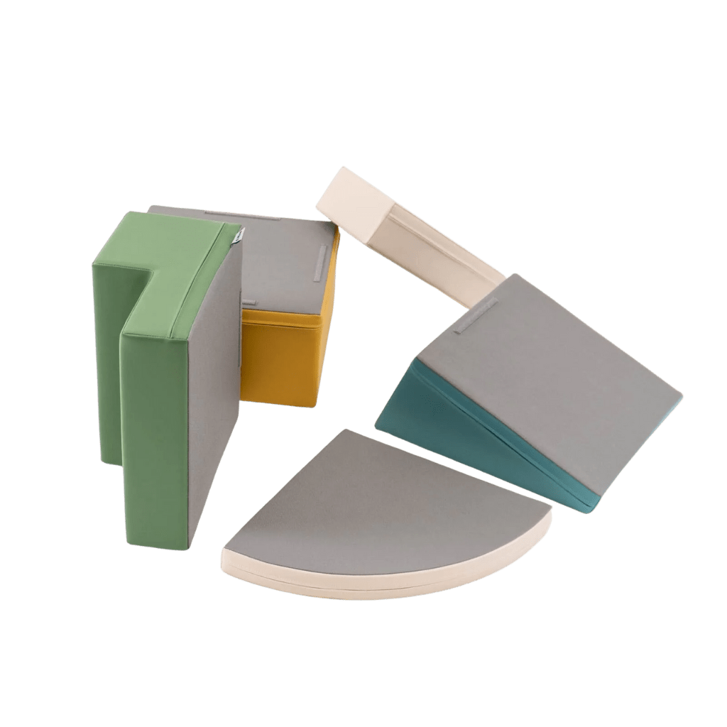 Ensemble de 5 Blocs de Mousse Soft Play - Pastel Turquoise en | Motricidade Tinitto – Fabrication européenne