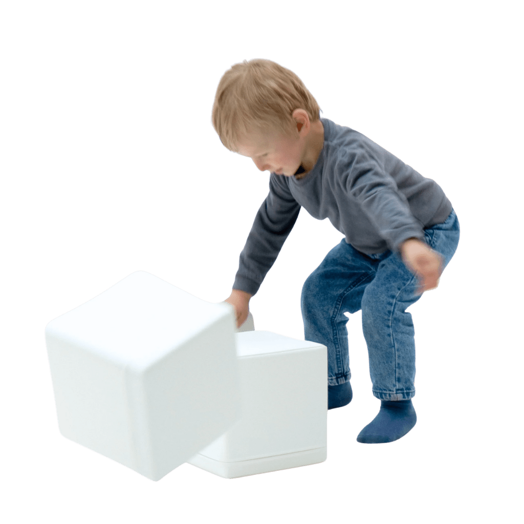 Ensemble de 6 Blocs de Construction en Mousse - White en | Motricidade Tinitto – Fabrication européenne