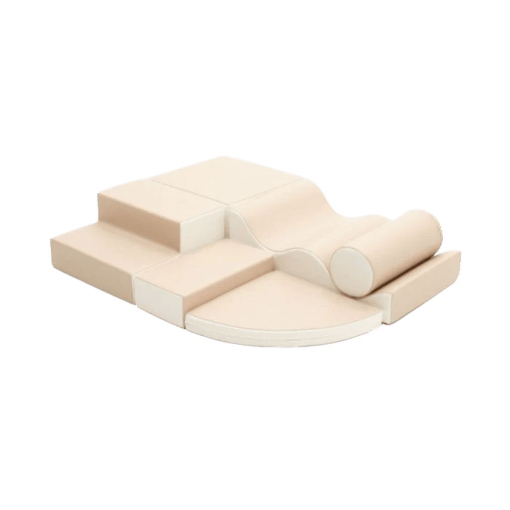 Ensemble de 6 blocs de mousse Soft Play - Beige en | Motricidade Tinitto – Fabrication européenne